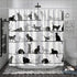 DESIHOM Funny Cat Shower Curtain Animal Black and White Shower Curtain Cartoon Fun Novelty Shower Curtain Polyester 72x72 Inch