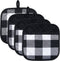 Joyhalo 4 Pack Christmas Pot Holders Buffalo Plaid, Pot Holders for Kitchen Heat Resistant, Potholder, Pot Holder, Hot Pads for Kitchen for Cooking and Baking