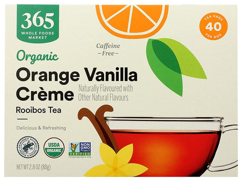 365 by Whole Foods Market, Tea Rooibos Orange Vanlla Creme Organic, 40 Count