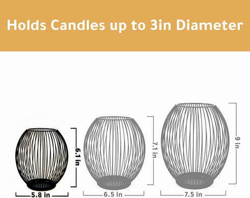 Candle Holders for Table Centerpiece - Outdoor Table Centerpiece - Candle Stands Decorative - Floor Candle Holders Tall Set - Fireplace Candle Holder - Iron Candle Stand - Candle Pillar Holder