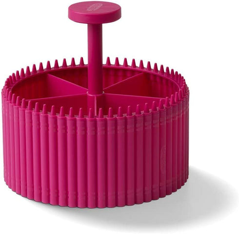 Room Copenhagen Crayola Round Storage Organizer - Creative Kids Desk Organizer with 5 Sections for Storing Pens, Pencils, Crayons and Other School/Office Supplies, Razzmatazz, Kids 3+ Years