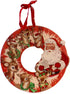 Primitives by Kathy Vintage Wooden Wreath Vintage Santa and Reindeer