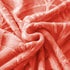 Whale Flotilla Flannel Fleece Twin Size(90x66 Inch) Lightweight Bed Blanket, Soft Velvet Bedspread Plush Fluffy Coverlet Palm Leaf Design Decorative Blanket for All Seasons, Coral