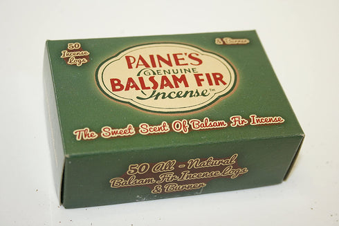 Paine's Incense & Burner Comes with 50 Balsam Fir Logs to Burn Wood Holder Lodge Style