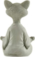 Whimsical Grey Buddha Cat Figurine Meditation Yoga Collectible - Happy Cat Collection - Cat Lover Gifts for Women, Cat Lover Gifts for Men, Meditation Decor, Yoga Decor