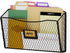 Wall35 Felic Hanging File Organizer, Folder and Mail Holder for Wall, Metal Chicken Wire Baskets with Tag Slot
