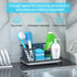 stusgo Black Kitchen Sink Caddy Sponge Holder for Sink 304 Stainless Steel Kitchen Sink Organizer for Kitchen Countertop