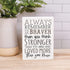 P. Graham Dunn Always Remember 7.25 x 5.5 Inch Pine Wood Tabletop Letter Block Decorative Sign