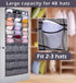 KEETDY 24 Baseball Hat Rack for Door Large Hat Organizer for Baseball Caps with Elastic Pockets Caps Holder Protect and Display Hat Storage, Gray