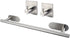 M V VOIMAKAS Self Adhesive Towel Rack Set for Bathroom, 3M 304 Stainless Steel Brushed Nickel Kitchen Towel Bar for Washroom Glass Ceramic Tile Wall Mounted 15.7in