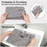 BALEINE 2 Pack 105L Extra Large Blanket Storage Bag, Under Bed Storage Tote for Comforters, Clothes, Linens. Water Resistant and Breathable Closet Bags, Winter Gray