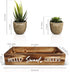Nice Butt Bathroom Decor Box & Artificial Plants (Bundle): 2 Funny Sayings, Hello Sweet Cheeks Bathroom Box, Bathroom Organizer, Toilet Paper Holder, Farmhouse Decor, 2 Plants Included, Brown