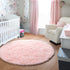 PAGISOFE Super Soft Circle Rugs for Girls Princess Castle Toddlers Play Tent 41? Diameter Circular Area Rugs for Kids Bedroom Baby Room Decor Round Shag Playhouse Carpets and Nursery Rugs (Pink)