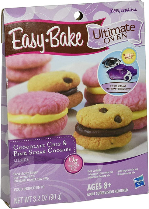 Hasbro Easy Bake 5000 Ultimate Oven Chocolate Chip & Pink Sugar Cookies Refill Pack Playset
