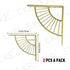 EKR Metal Shelf Braket 2 Pcs for Floating Shelves DIY L Shape Shelving Brackets Right Angle Home Décor Accents Storage Kitchen Office Decoration Gold 5.9 Inches Wood Not Included