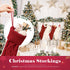 HOMEBROS Christmas Stockings, 4 Packs Large Christmas Stockings 18 Inches Classic Cable Knitted Christmas Stockings Ivory White and Burgundy for Family Xmas Holiday Party Decoration