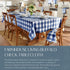 Elrene Home Fashions Farmhouse Living Buffalo Check Tablecloth, 52" x 52", Blue/White
