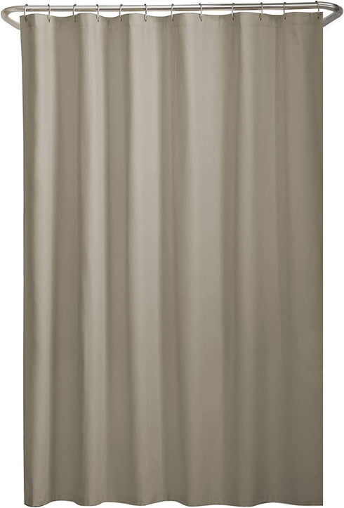 MAYTEX Water Repellent Fabric Shower Curtain or Liner, 70" x 72", Beige