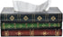 Crafted Classical Retro Wooden Antique Book Tissue Box Cover Rectangular Tissue Holder Dispenser Paper Cover Case Napkin Holder Home Decor for Bathroom Living Room Office car Kitchen (Dark Green)