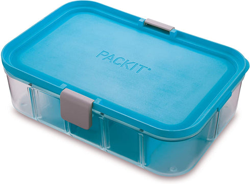 PackIt Flex Bento Food Storage Container, Tropical Blue