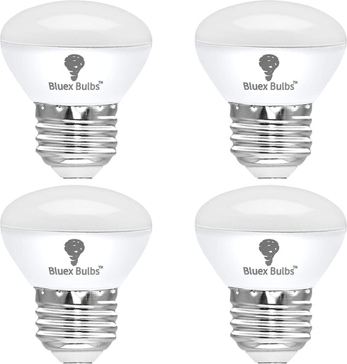 4 Pack R14 LED Bulb 4W E26 Base Mini Reflector Floodlight Light Bulb Dimmable 4000K Cool White - 40W Equivalent - Mini Light Bulbs, Short Light Bulbs, Curio Cabinet Light Bulb, R14 Bulb Flood Light