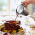 FOXDISK 304 Stainless Steel Double Insulated Gravy Boat 16 oz with Hinged Lid,Sauce Jug and Steak Sauce Pot Double Walled Insulated Thermal (16 oz/450ml)