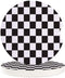 Absorbent Stone Car Coasters for Drinks,Absorb Condensation for protect the Car Cup Holder,Small 2.56"Diameter,Set of 2,Simple Black and White Checkered Flag
