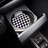 Absorbent Stone Car Coasters for Drinks,Absorb Condensation for protect the Car Cup Holder,Small 2.56"Diameter,Set of 2,Simple Black and White Checkered Flag