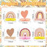 10 Pieces Rainbow Party Decorations Boho Rainbow Decor Rainbow Centerpieces for Tables Rainbow Honeycomb Paper Centerpiece Heart Honeycomb Party Rainbow Table Decorations for Birthday Baby Shower