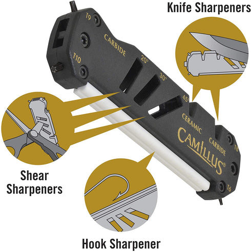 Camillus Glide Multitool Knife Sharpener (19224), Black, full size