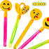 12 Pack Giant Bubble Wands Emoji Party Favor Toys - Bulk Bubbles Party Favors Clapper Toys for Kids