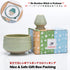 TEANAGOO Chawan Matcha Tea Bowl and Matcha Whisk Rest, Chasen Holder MB-6, 18OZ / 510 ML, Matte Light Green with Black Seam, 2 pcs/Boxes.Handle Mixing Wisk Stand, Match Sifter Whisker Handmade Brush