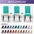 Joccun Chair Covers for Dining Room Set of 6,Water Repellent Dining Chair Slipcovers Stretch Dining Room Chair Covers Seat Protector,Washable Parsons Chair Cover for Home,Banquet(Turquoise,6 Pack)