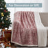 SE SOFTEXLY Sherpa Throw Blanket,Soft Blanket with 30% Wool and 70% Cotton for Winter,Fuzzy Cozy Thick Blanket,Warm Winter Blanket for Couch Bed Sofa (Red, 50" x 60")