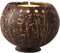 Coconut Candle Holder Lantern Birdcage Shape Rustic Coco Jar Candle Tealight Holders, Decorative Candle Light Holder for Garden Spa Christmas Wedding Dining Party Home Decor (Scroll Pattern)