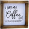 Lavender Inspired I Like My Coffee Hot, Just Like My Husband-Funny Coffee Signs for Kitchen Decor-Farmhouse Coffee Bar Decor Signs -Tiered Tray Signs-Rustic Coffee Sign with Funny Quote-, 7x7