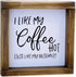 Lavender Inspired I Like My Coffee Hot, Just Like My Husband-Funny Coffee Signs for Kitchen Decor-Farmhouse Coffee Bar Decor Signs -Tiered Tray Signs-Rustic Coffee Sign with Funny Quote-, 7x7