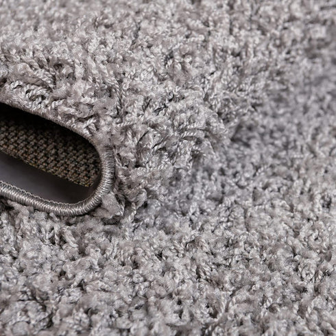 Unique Loom Solo Solid Shag Collection Area Modern Plush Rug Lush & Soft, 2 ft 2 in x 3 ft, Cloud Gray