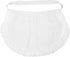 BESTONZON Women's Waist Apron with Pockets Lace Cotton Half Apron Kitchen Party Favors for Maid Waitress Servant(White)