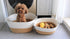 Dog Toy Basket White Brown Cotton Rope Basket Shallow Cute Pet Toy Storage Bin Home Storage Woven Basket for Living Room Clothes Towel Blanket Item Storage Basket