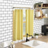 No. 918 Martine Microfiber Semi-Sheer Rod Pocket Kitchen Curtain Valance and Tiers Set, 54 in x 45 in (3 Piece), Yellow