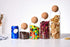 550ML/18Oz round cork glass bottle sealed jar nut storage jar coffee bean jar round transparent