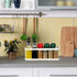 jocabo Magnetic Spice Rack 2 Pack Refrigerator Shelf Wall Mount Metal Seasoning Storage Fridge Organizer Utensils Towel Book Shelves Home Kitchen Jar Containers Holder W 4 Hooks -White (LKJ2B)