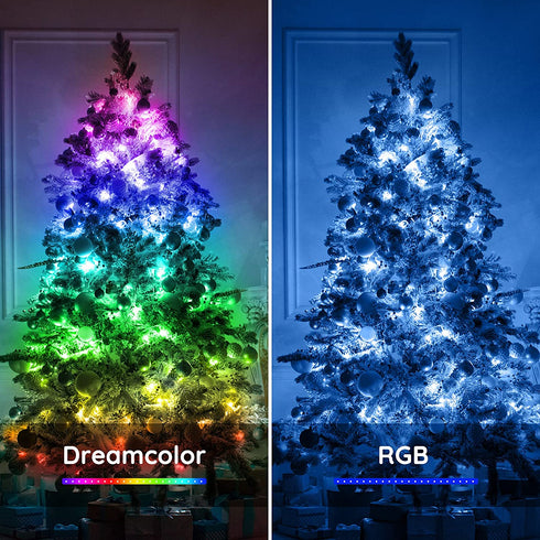 Halussoer Smart Fairy String Lights, 32.8Ft 66Led Fairy Lights Plug in, Music Sync App Control Twinkle Lights with Remote, RGB Firefly Lights for Bedroom Room Party Birthday Patio Christmas Decor