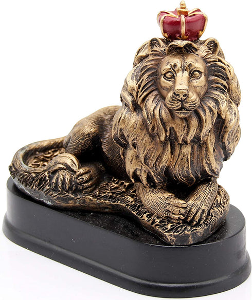 H&W Lion King Figurines Statue, 5''H Office Desk Decoration, Nordic Style Home and Study Decoration, Collectible Figurines, Best Gift for The Man