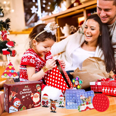 Christmas Fidget Toy Pack, Fidget Packs Christmas, Christmas Fidgets Toy Set for Kids and Adults, Christmas Party Favors, Goodie Bag Fillers
