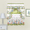 Achim Home Furnishings Butterflies Printed Cottage Window Curtain Set, 57 in x 36 in, Green