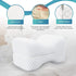 MODVEL Orthopedic Knee Pillow | Memory Foam Cushion for Hip, Sciatica & Lower Back Pain Relief | Provides Support & Comfort (MV-104) (White)