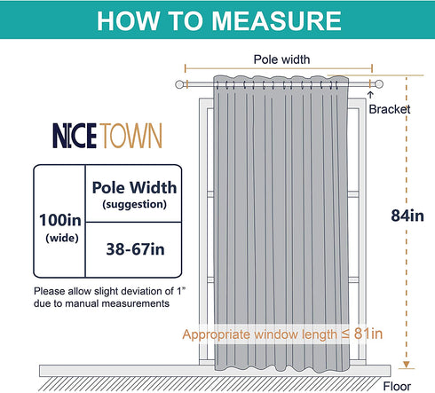 NICETOWN Linen Textured Window Curtain - Semi Translucent Extra Wide Sheer Voile Curtain Drape with Grommet Top for Living Room/Patio/Sliding Door, Dark Grey, 100W x 84L inches, 1 Panel