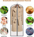 Aphyxen Garment Bags, 47''/ 60'' Garment Bags for Hanging Clothes Suit Bag Garment Bags for Travel with 3 Hangers, 4" Gusseted Garment Bag Clothes Cover for Shirts Dress Sweater (8 Pack)
